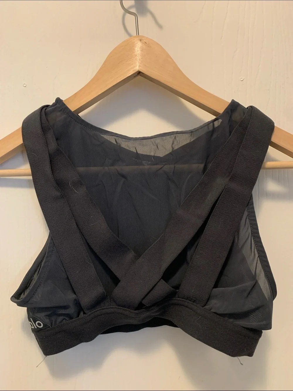 ALO Yoga Black Crisscross Back Sports Bra
